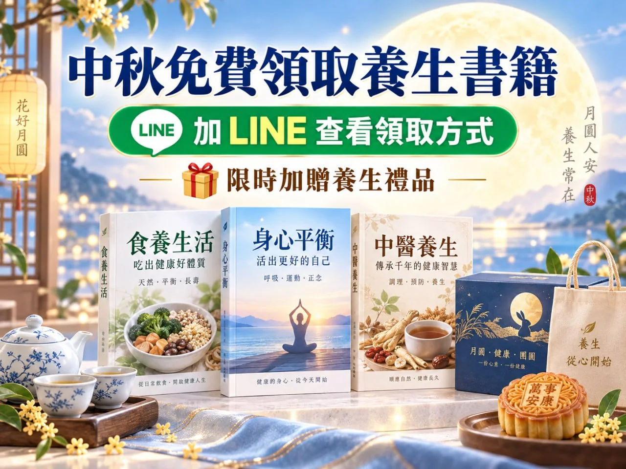 中秋免費領取養生書籍主圖